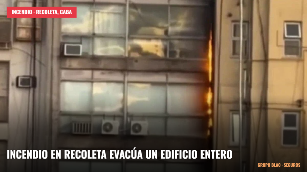 Incendio en un edificio de Recoleta, CABA, tras un desperfecto eléctrico