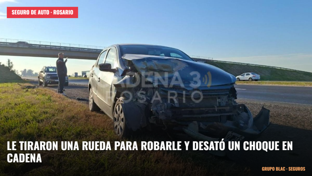 Choque en cadena en la autopista Rosario-Córdoba provocado por una rueda en la calzada